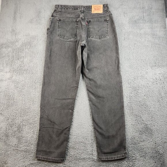 VTG Y2K High Waisted Mom Jeans Women's 14 Curvy Levi's 550 Straight Tapered Leg - Picture 2 of 12